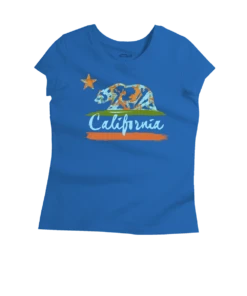 Splatter Bear - Sapphire Short Sleeve Pima T-Shirt