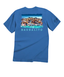 Sailing Sausalito - Blue Hawaii Dyed Short Sleeve Crewneck T-Shirt