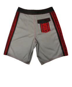 Mano Dive Tribal - Gray/Red Eco HydroPrint Board Shorts -Crazy Shirts Sale Store 2016877 1A
