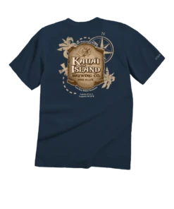 Kauai Island Brewing Co Kauai Island Label - Navy Short Sleeve Crewneck T-Shirt