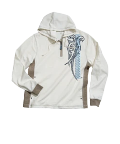 Alii Guard - Natural/Gray Long Sleeve Longboard Hooded Tee