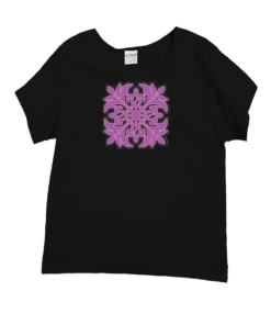 Moana Quilt - Black Short Sleeve Scoop Neck T-Shirt