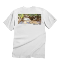 Banyan Tree Court - White Short Sleeve Crewneck T-Shirt
