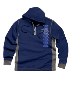 Hahalua Trio - Midnight/Gray Long Sleeve Longboard Hooded Tee