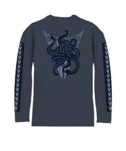 Tribal He'e Guardian - Smoke Long Sleeve Pima T-Shirt