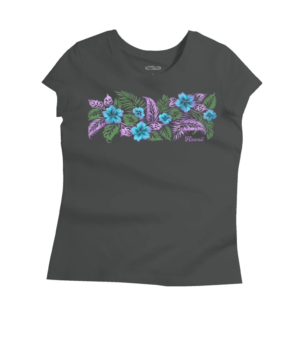 Elegant Floral Band - Graphite Short Sleeve Pima T-Shirt 1 Elegant Floral Band - Graphite Short Sleeve Pima T-Shirt