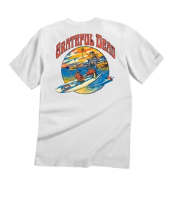 Grateful Dead Along For The Trip - White Short Sleeve Crewneck T-Shirt