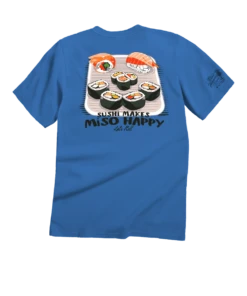 Miso Happy - Blue Hawaii Dyed Short Sleeve Crewneck T-Shirt