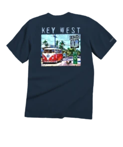 Volkswagen Van Mile 0 - Navy Short Sleeve Crewneck T-Shirt