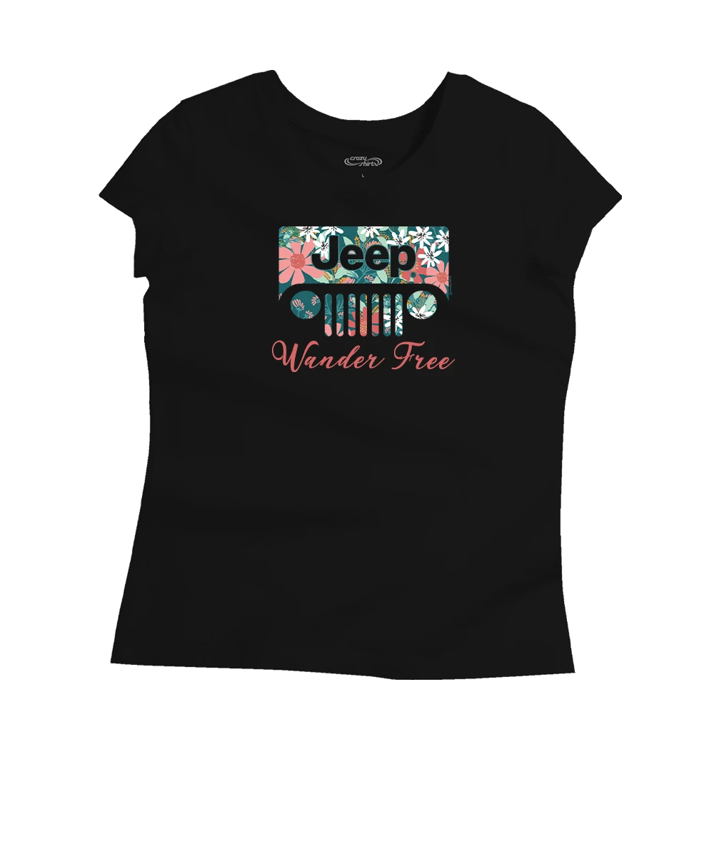 Jeep® Wander Free - Jet Black Short Sleeve Pima T-Shirt 1 Jeep® Wander Free - Jet Black Short Sleeve Pima T-Shirt