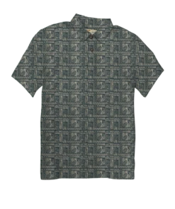Island Movement - Hunter Green Short Sleeve Hawaiian Polo Shirt