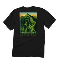 Koolau Sunset - Black Short Sleeve Crewneck T-Shirt