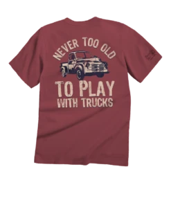 Never Too Old - Paradise Red Dyed Short Sleeve Crewneck T-Shirt