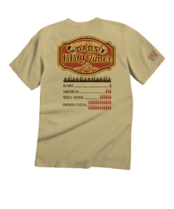 Dads BBQ Timer - Beer Dyed Short Sleeve Crewneck T-Shirt