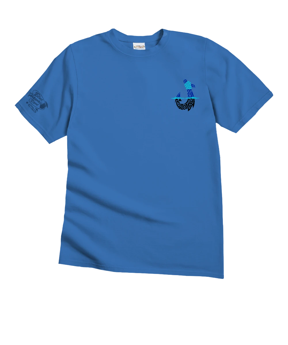 Lawaia Makau Ulua - Blue Hawaii Dyed Short Sleeve Crewneck T-Shirt 4 Lawaia Makau Ulua - Blue Hawaii Dyed Short Sleeve Crewneck T-Shirt - Image 4