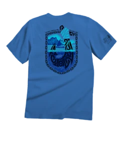 Lawaia Makau Ulua - Blue Hawaii Dyed Short Sleeve Crewneck T-Shirt
