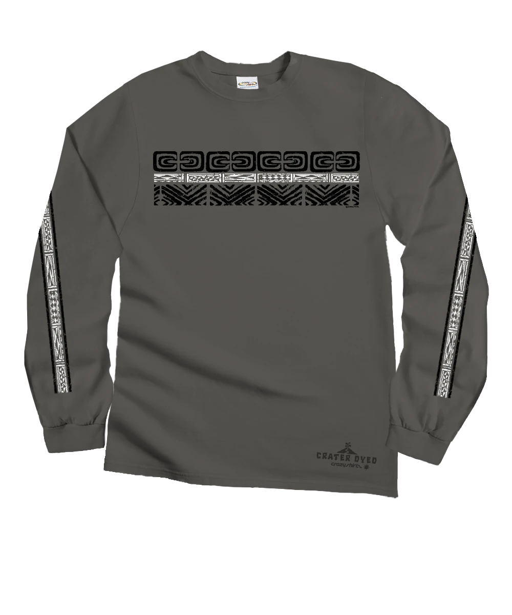 Tribal Ikaika Band - Crater Dyed® Long Sleeve Crewneck T-Shirt 4 Tribal Ikaika Band - Crater Dyed® Long Sleeve Crewneck T-Shirt - Image 4