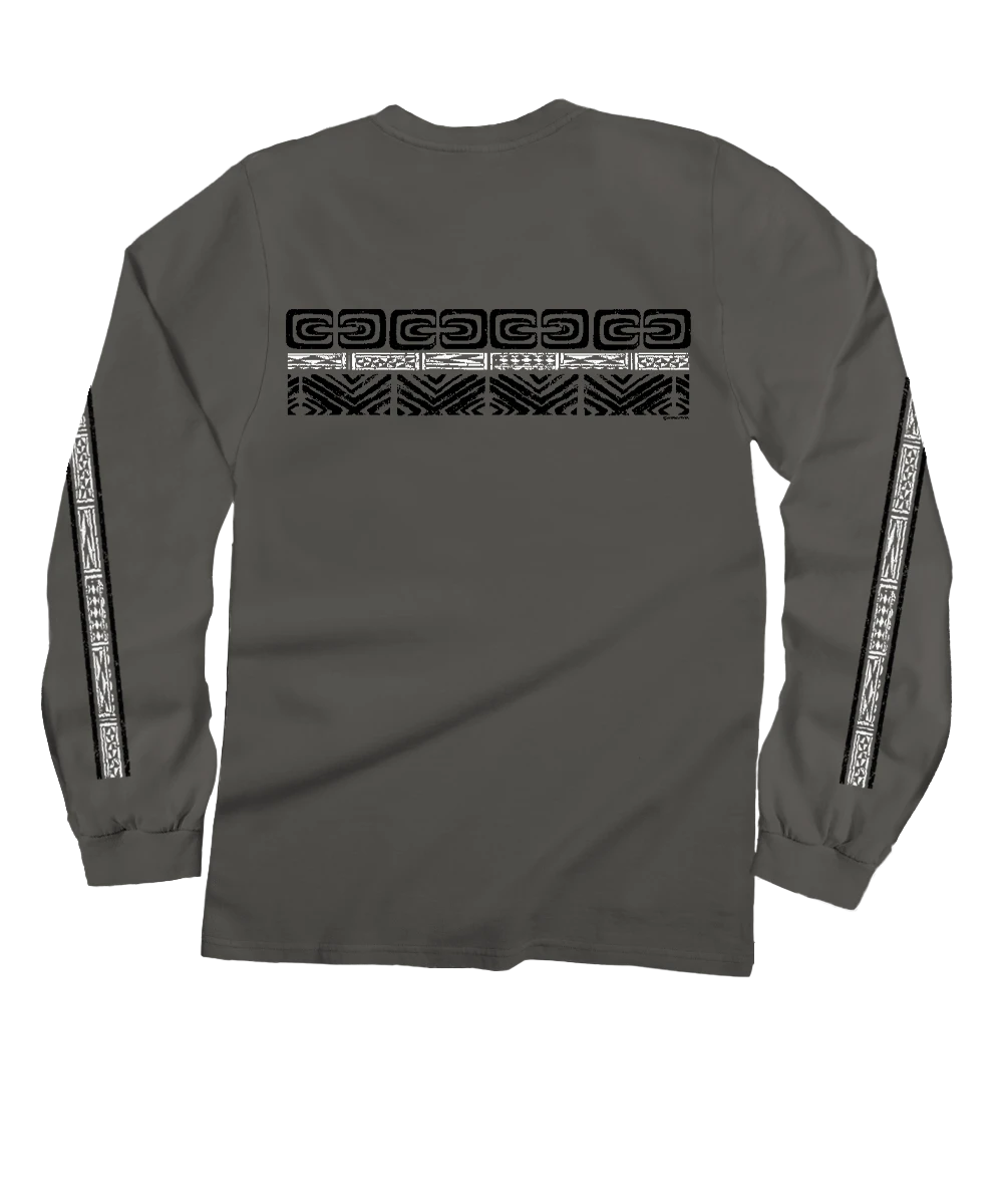 Tribal Ikaika Band - Crater Dyed® Long Sleeve Crewneck T-Shirt 1 Tribal Ikaika Band - Crater Dyed® Long Sleeve Crewneck T-Shirt