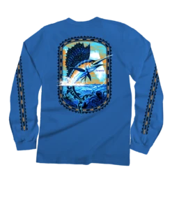 Sailfish Florida - Blue Hawaii Dyed Long Sleeve Crewneck T-Shirt
