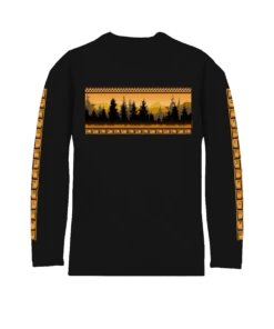 Mountain View Band - Jet Black Long Sleeve Pima T-Shirt