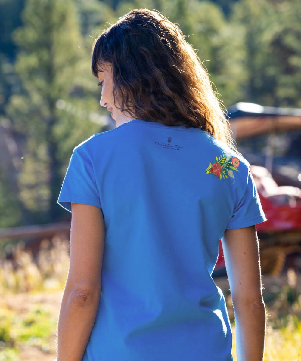 Wallflower - Blue Hawaii Dyed Short Sleeve Crewneck T-Shirt 3 Wallflower - Blue Hawaii Dyed Short Sleeve Crewneck T-Shirt - Image 3