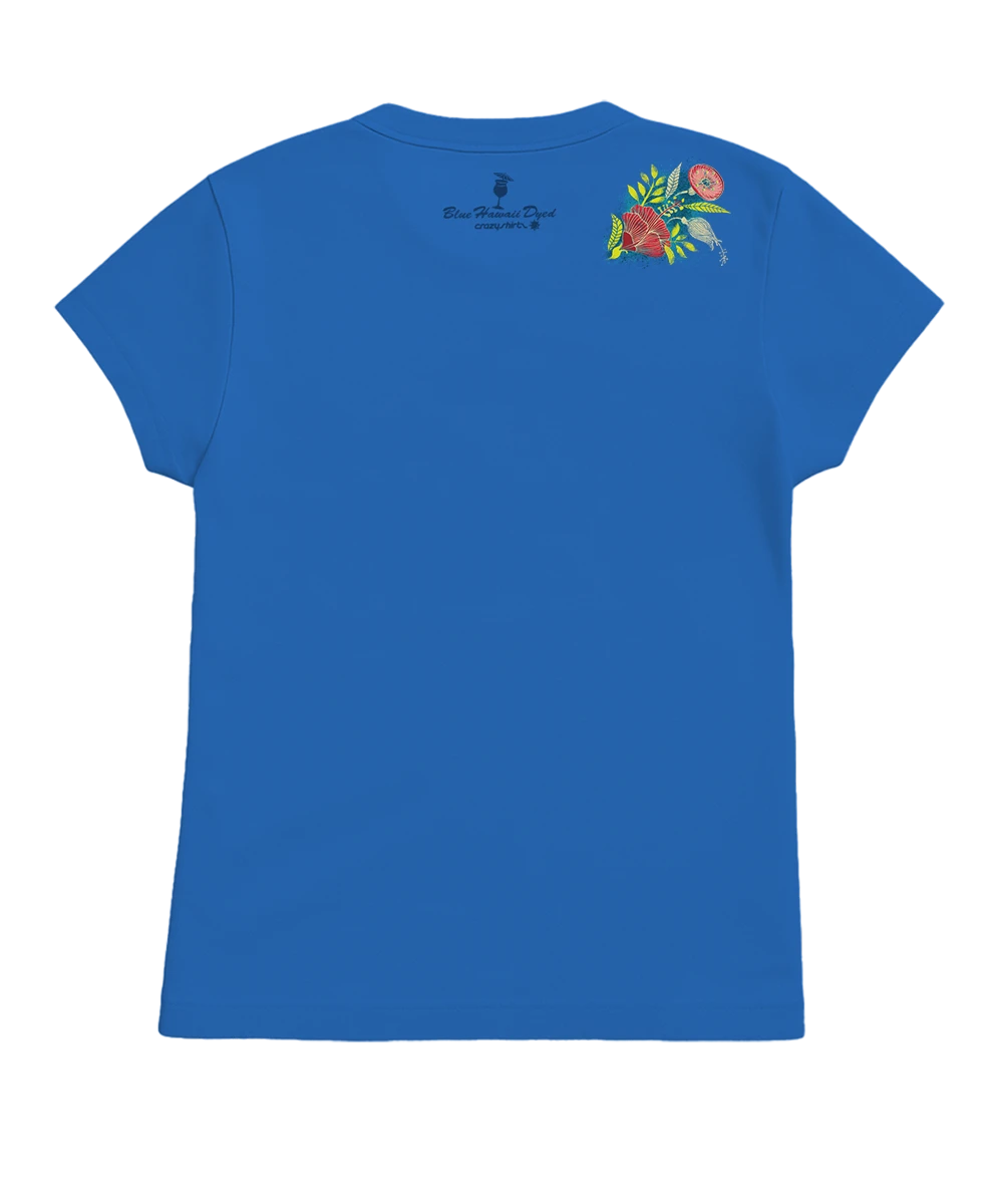 Wallflower - Blue Hawaii Dyed Short Sleeve Crewneck T-Shirt 4 Wallflower - Blue Hawaii Dyed Short Sleeve Crewneck T-Shirt - Image 4