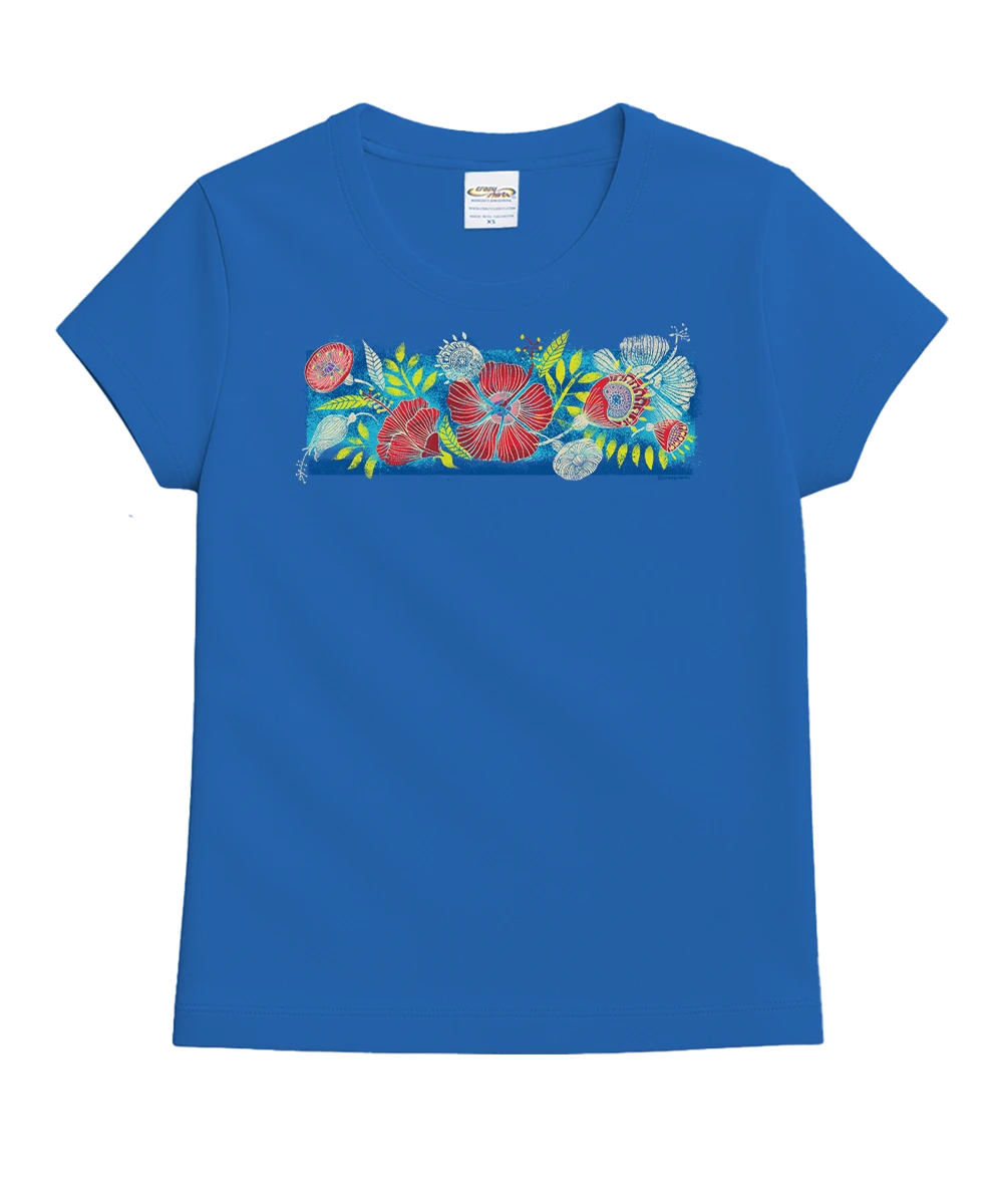 Wallflower - Blue Hawaii Dyed Short Sleeve Crewneck T-Shirt 1 Wallflower - Blue Hawaii Dyed Short Sleeve Crewneck T-Shirt