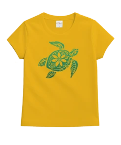 Retro Honu Floral - Pineapple Dyed Short Sleeve Crewneck T-Shirt