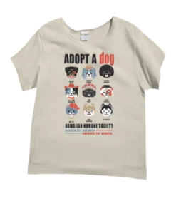 Hawaiian Humane Society Adopt A Dog Canine Musicians - Coconut Dyed Short Sleeve Scoop Neck T-Shirt