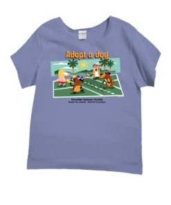 Hawaiian Humane Society Adopt A Dog Pickleball - Lavender Dyed Short Sleeve Scoop Neck T-Shirt