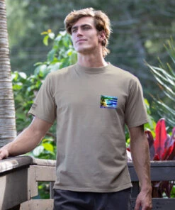 Bird Rock - Kona Coffee Dyed Short Sleeve Crewneck T-Shirt -Crazy Shirts Sale Store 2017665 2A