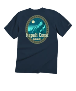 Moonlight Napali - Navy Short Sleeve Crewneck T-Shirt