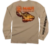 Maui Brewing Co Retro Sunset - Kona Coffee Dyed Long Sleeve Crewneck T-Shirt