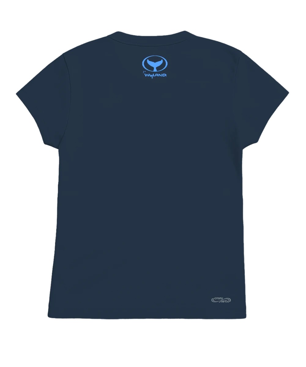 Wyland® Humpbacks - Navy Short Sleeve Crewneck T-Shirt 4 Wyland® Humpbacks - Navy Short Sleeve Crewneck T-Shirt - Image 4