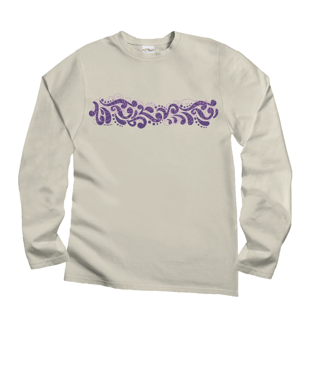 Twirling Band Swirls - Coconut Dyed Long Sleeve Crewneck T-Shirt 1 Twirling Band Swirls - Coconut Dyed Long Sleeve Crewneck T-Shirt