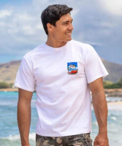 Volkswagen Vegas Sign - White Short Sleeve Crewneck T-Shirt -Crazy Shirts Sale Store 2017715 1A