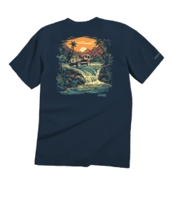 Jeep® Sunset River - Navy Short Sleeve Crewneck T-Shirt