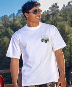 Jeep® Wrangler Evolution - White Short Sleeve Crewneck T-Shirt -Crazy Shirts Sale Store 2017780 1A