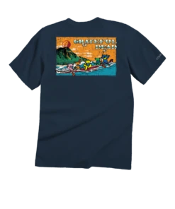 Grateful Dead Canoe Bears - Navy Short Sleeve Crewneck T-Shirt