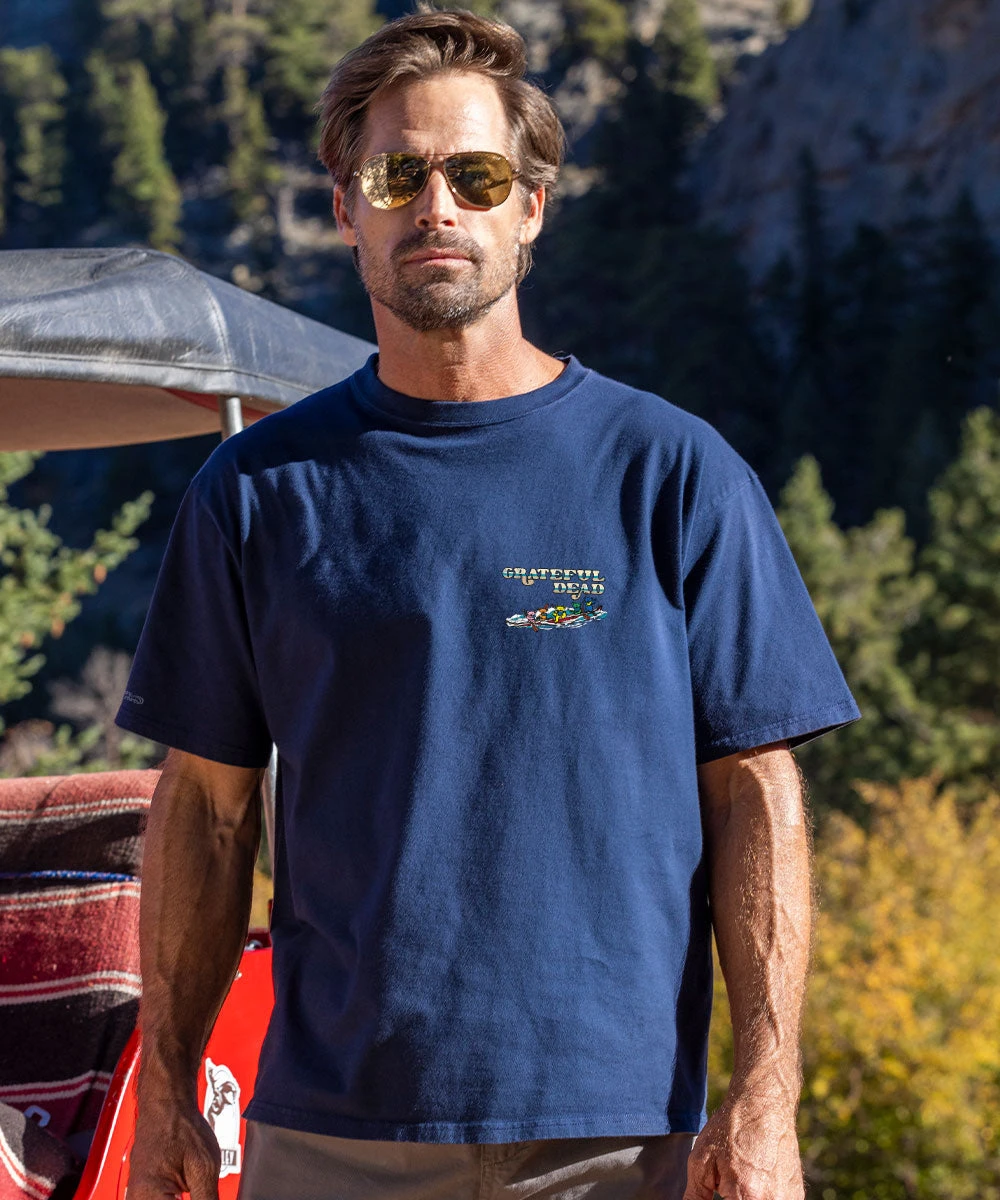 Grateful Dead Canoe Bears - Navy Short Sleeve Crewneck T-Shirt 3 Grateful Dead Canoe Bears - Navy Short Sleeve Crewneck T-Shirt - Image 3