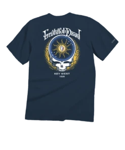 Grateful Dead Conch Republic Flag - Navy Short Sleeve Crewneck T-Shirt