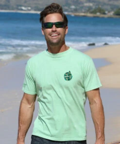 Grateful Dead Duval Street - Key Lime Dyed Short Sleeve Crewneck T-Shirt -Crazy Shirts Sale Store 2017881 2A