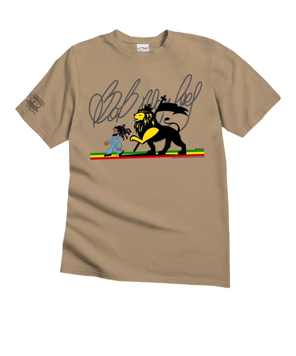 Bob Marley Sweet Walk - Kona Coffee Dyed Short Sleeve Crewneck T-Shirt 1 Bob Marley Sweet Walk - Kona Coffee Dyed Short Sleeve Crewneck T-Shirt