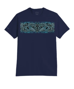 Tribal Sea Life - Indigo Short Sleeve Pima T-Shirt