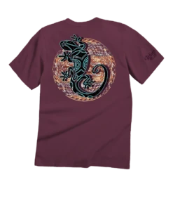 Southwestern Gecko - Wine Dyed Short Sleeve Crewneck T-Shirt