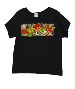 Pua Aina Band - Black Short Sleeve Scoop Neck T-Shirt