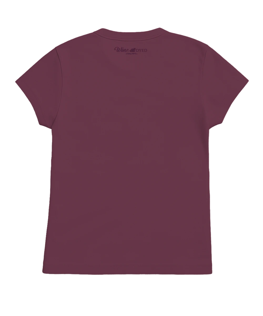 Wine Glass Mosaic - Wine Dyed Short Sleeve Crewneck T-Shirt 4 Wine Glass Mosaic - Wine Dyed Short Sleeve Crewneck T-Shirt - Image 4