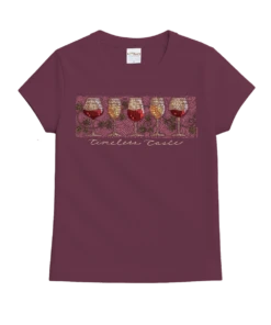 Wine Glass Mosaic - Wine Dyed Short Sleeve Crewneck T-Shirt