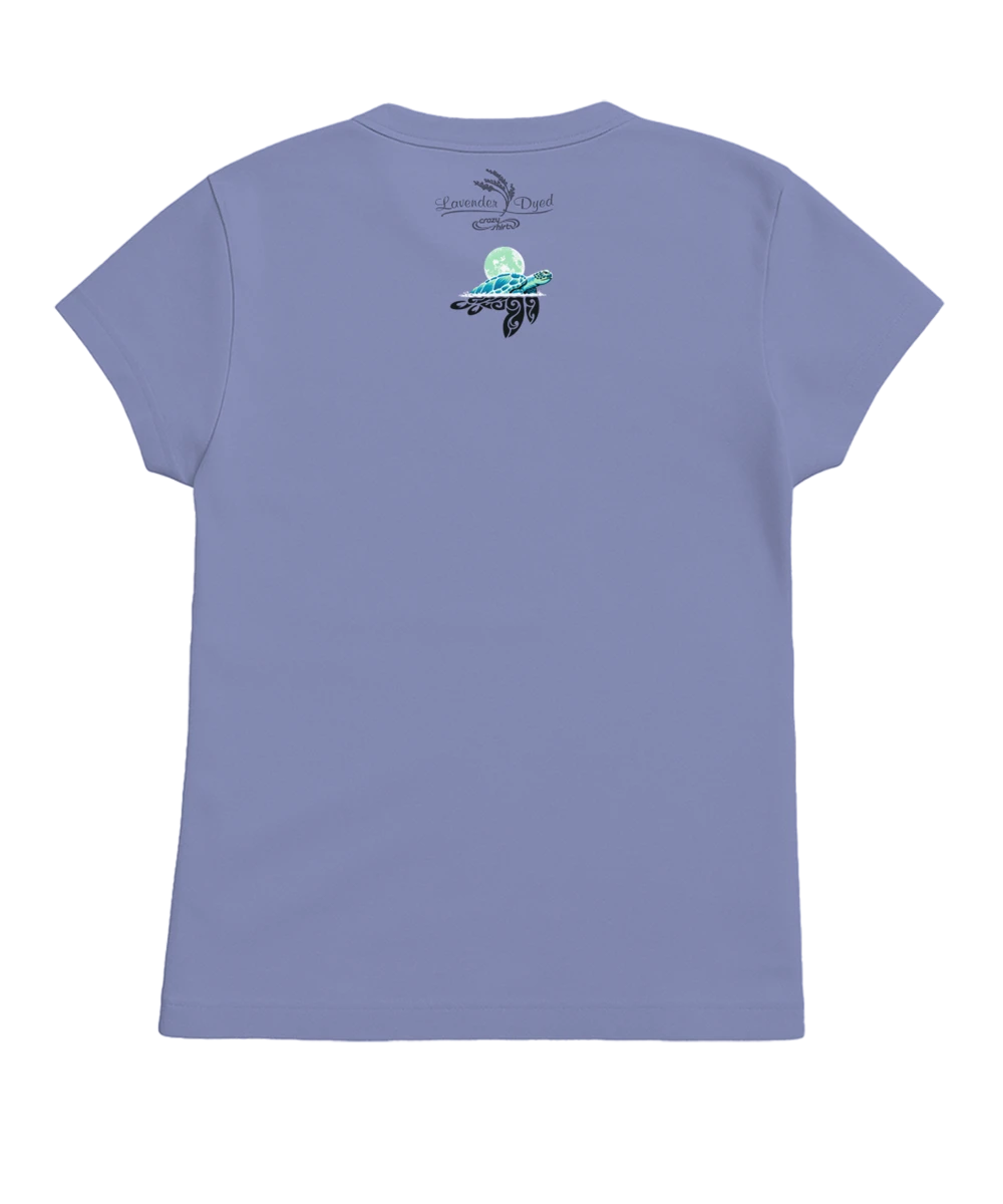 Honu Moon - Lavender Dyed Short Sleeve Crewneck T-Shirt 4 Honu Moon - Lavender Dyed Short Sleeve Crewneck T-Shirt - Image 4
