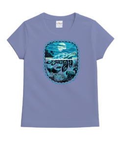 Honu Moon - Lavender Dyed Short Sleeve Crewneck T-Shirt